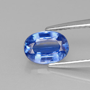 Cyanite bleue naturelle coupe ovale, 1,20 ct, VS