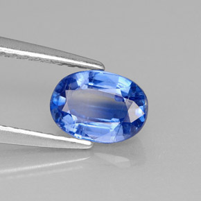 Cyanite bleue naturelle coupe ovale, 1,20 ct, VS