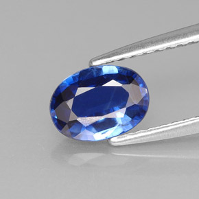 Cyanite bleue naturelle coupe ovale, 0,98 ct, VS