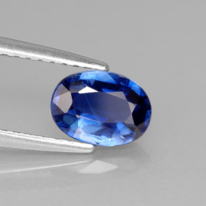 Cyanite bleue naturelle coupe ovale, 0,98 ct, VS