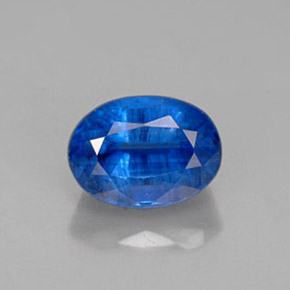Cyanite bleue naturelle coupe ovale, 1,44 ct, VS-SI