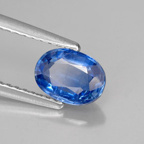 Cyanite bleue naturelle coupe ovale, 1,04 ct, VS-SI