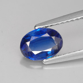 Cyanite bleue naturelle coupe ovale, 1,10 ct, VS-SI
