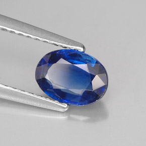 Cyanite bleue naturelle coupe ovale, 1,10 ct, VS-SI
