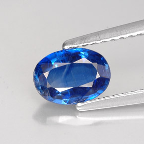 Cyanite bleue naturelle coupe ovale, 0,94 ct, VS-SI