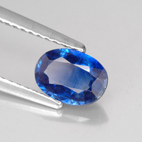 Cyanite bleue naturelle coupe ovale, 0,94 ct, VS-SI