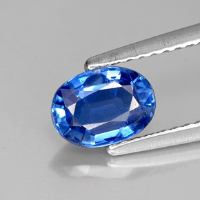 Cyanite bleue naturelle coupe ovale, 1,04 ct, VS-SI