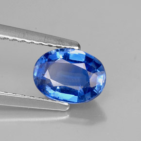 Cyanite bleue naturelle coupe ovale, 1,04 ct, VS-SI