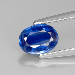 Cyanite bleue naturelle coupe ovale, 1,06 ct, VS-SI