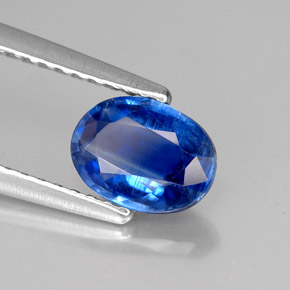 Cyanite bleue naturelle coupe ovale, 1,06 ct, VS-SI