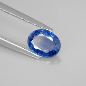 Cyanite bleue naturelle coupe ovale, 1,18 ct, VVS-VS