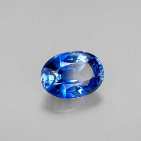 Cyanite bleue naturelle coupe ovale, 1,17 ct, VVS-VS