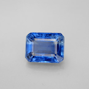 Disthène Bleu naturelle Taille émeraude, 3.32 ct, SI