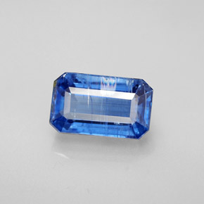 Disthène Bleu clair naturelle Taille émeraude, 3.82 ct, SI