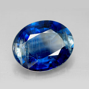 Cyanite bleue naturelle coupe ovale, 11,63 ct, SI