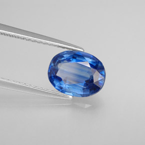 Cyanite bleue naturelle coupe ovale, 2,07 ct, VS