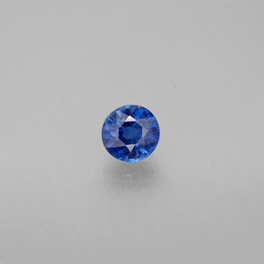 Cyanite bleue naturelle coupe roude, 0,72 ct, VS