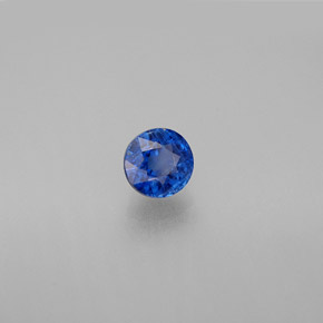 Cyanite bleue naturelle coupe roude, 0,72 ct, VS