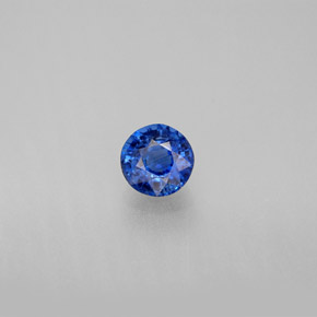 Cyanite bleue naturelle coupe roude, 0,76 ct, VS