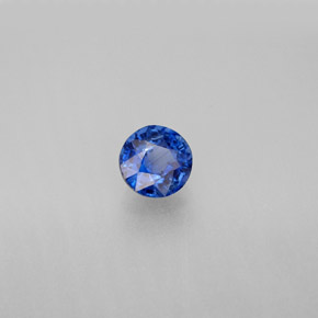 Cyanite bleue naturelle coupe roude, 0,76 ct, VS