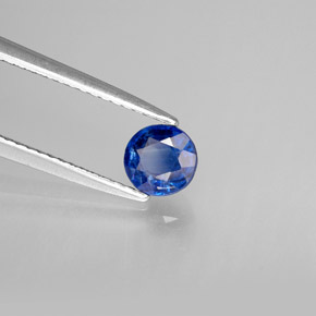 Cyanite bleue naturelle coupe roude, 0,72 ct, VS