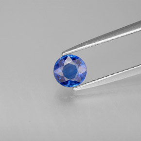 Cyanite bleue naturelle coupe roude, 0,70 ct, VS