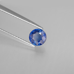 Cyanite bleue naturelle coupe roude, 0,70 ct, VS