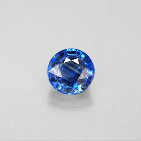 Cyanite bleue naturelle coupe roude, 0,84 ct, VS