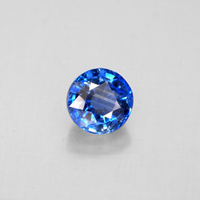 Cyanite bleue naturelle coupe roude, 0,84 ct, VS