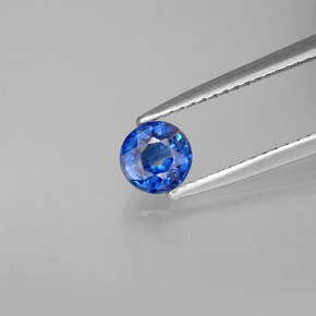 Cyanite bleue naturelle coupe roude, 0,67 ct, VS
