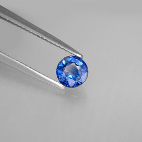 Cyanite bleue naturelle coupe roude, 0,67 ct, VS