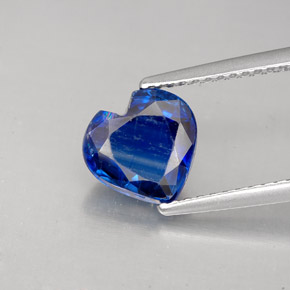 Cyanite bleue naturelle forme de coeur, 2,19 ct, VS