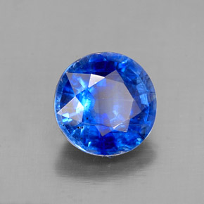 Cyanite bleue naturelle coupe roude, 1,62 ct, SI