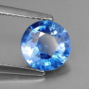 Cyanite bleue naturelle coupe roude, 1,74 ct, SI