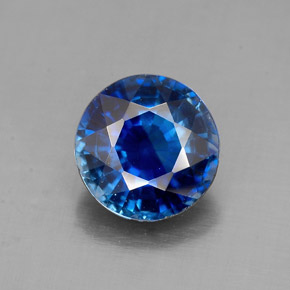 Cyanite bleue naturelle coupe roude, 1,54 ct, SI