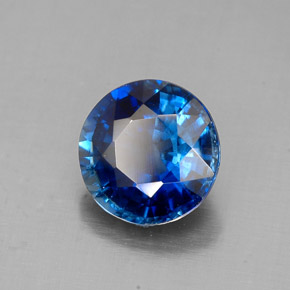 Cyanite bleue naturelle coupe roude, 1,54 ct, SI