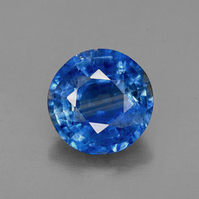 Cyanite bleue naturelle coupe roude, 1,58 ct, SI