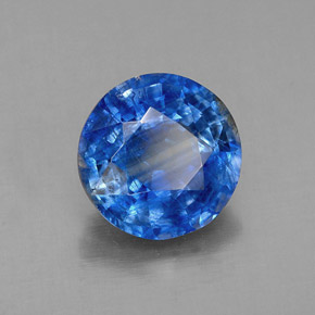 Cyanite bleue naturelle coupe roude, 1,58 ct, SI