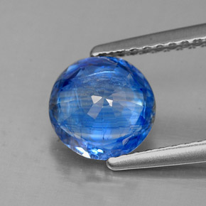 Cyanite bleue naturelle coupe roude, 1,58 ct, SI