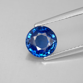 Disthène Bleu naturelle Coupe roude, 1.54 ct, SI