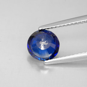 Cyanite bleue naturelle coupe roude, 1,57 ct, SI