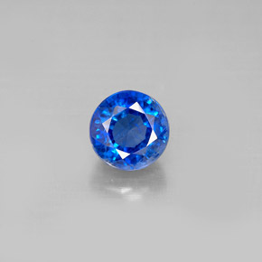 Cyanite bleue naturelle coupe roude, 1,33 ct, VS-SI