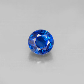 Cyanite bleue naturelle coupe roude, 1,31 ct, VS-SI