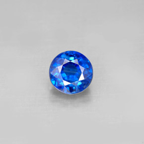 Cyanite bleue naturelle coupe roude, 1,49 ct, VS