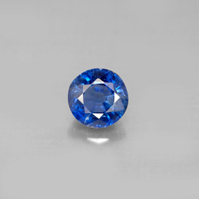 Cyanite bleue naturelle coupe roude, 1,23 ct, VS-SI