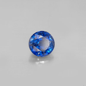 Cyanite bleue naturelle coupe roude, 1,23 ct, VS-SI