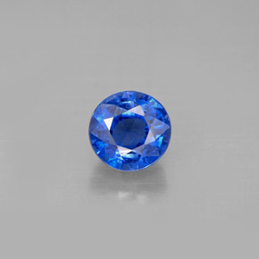 Cyanite bleue naturelle coupe roude, 1,44 ct, VS-SI