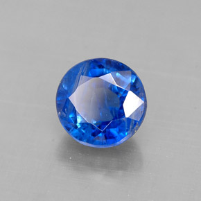 Cyanite bleue naturelle coupe roude, 1,23 ct, VS-SI