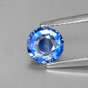 Cyanite bleue naturelle coupe roude, 1,06 ct, VS-SI