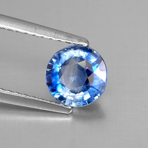 Cyanite bleue naturelle coupe roude, 1,06 ct, VS-SI